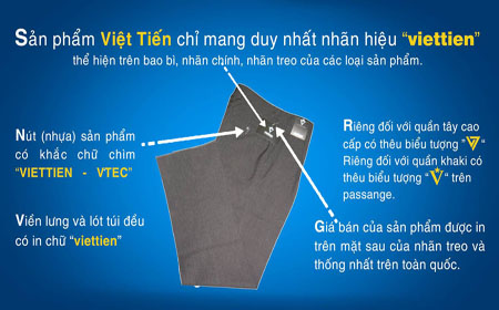 Cách nhận diện quần của đại Lý Việt Tiến